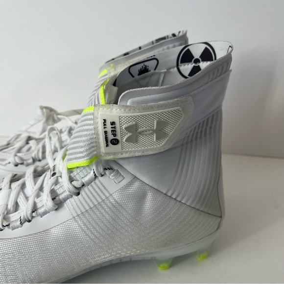 Under Armour Men's Highlight MC White/Silver Football Cleats Size 10 NWOB - Picture 8 of 12